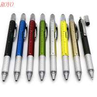 Hot Sale Promotional 6  In 1 Multifunction Tool ball Pen Screwdriver Ruler Level Touch Stylus Ballpoint Pen