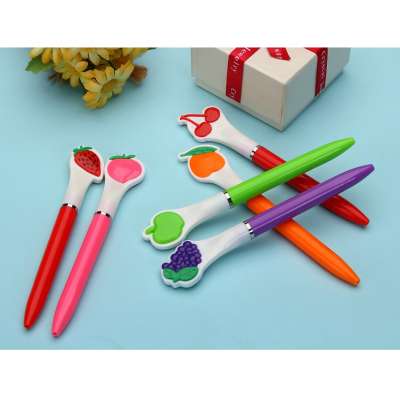 fancy stationery 2018 new plastic ballpen with fruit design