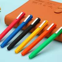 Promotional custom logo plastic ball pen rubber square pens canetas promotional items with logo