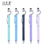 New Design Promotional Multicolor Metal Touch Ball Pen with Phone Holder